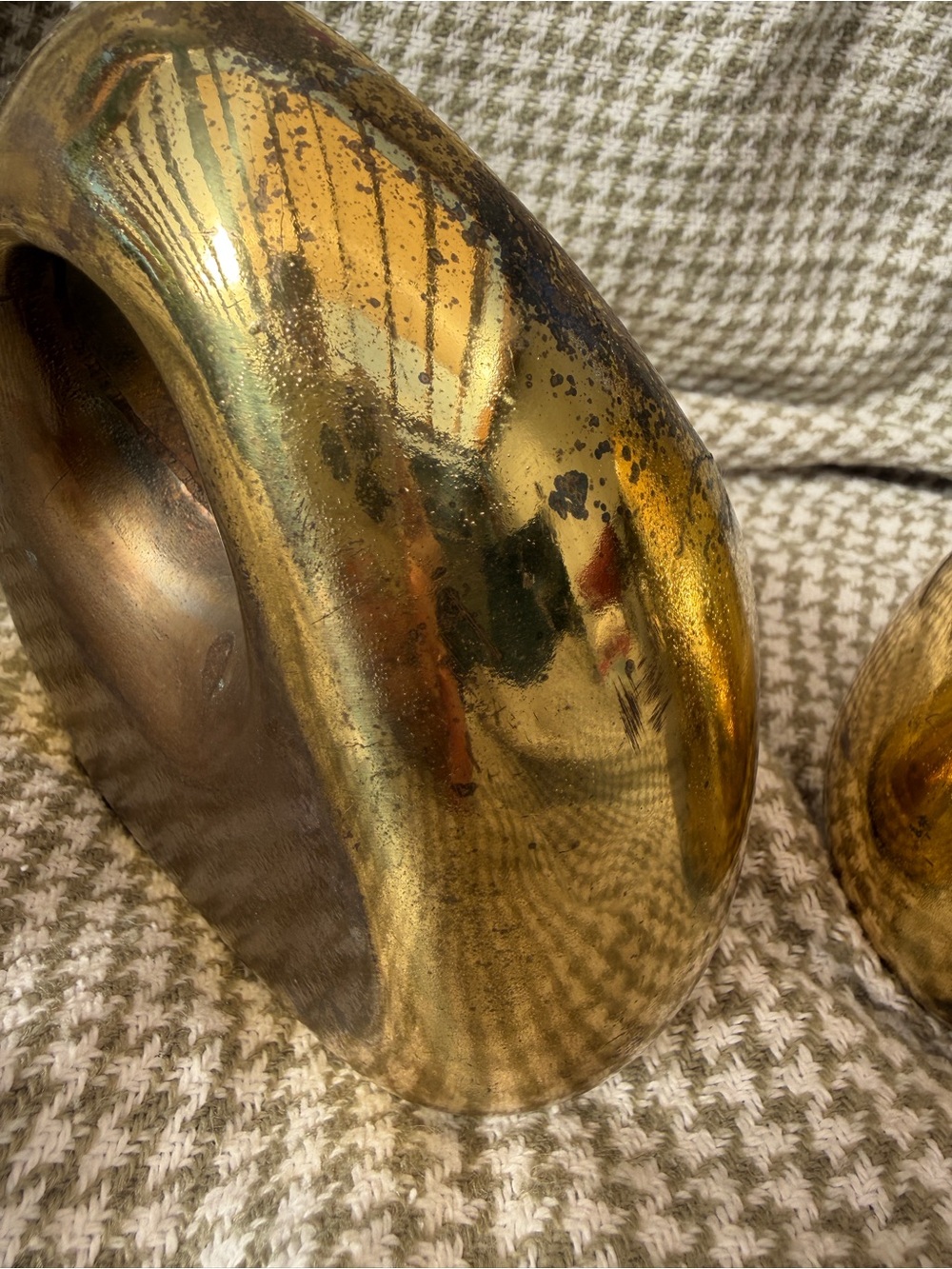 Pair of Ben Seibel Brass Plated Orb Bookends Marked, 1950s - Picture 15 of 15